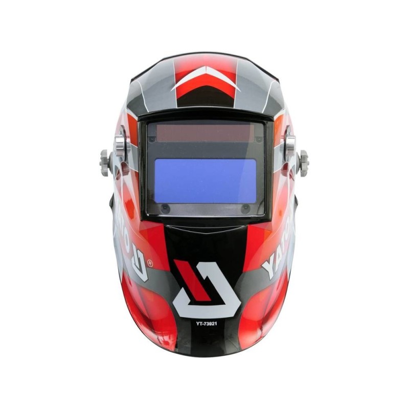 Yato YT-73921 maska spawalnicze i kask Welding helmet with auto-darkening filter Czarny, Czerwony, Srebrny