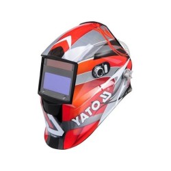 Yato YT-73921 maska spawalnicze i kask Welding helmet with auto-darkening filter Czarny, Czerwony, Srebrny