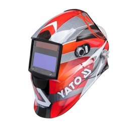 Yato YT-73921 maska spawalnicze i kask Welding helmet with auto-darkening filter Czarny, Czerwony, Srebrny