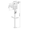 Zewnętrzny stojak do ładowarek samochodowych EV oraz PHEV Maclean, stalowy, 15kg max, MCE456