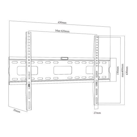 MACLEAN UCHWYT DO TV MAX VESA 600X400, 32-100", 80KG MC-419