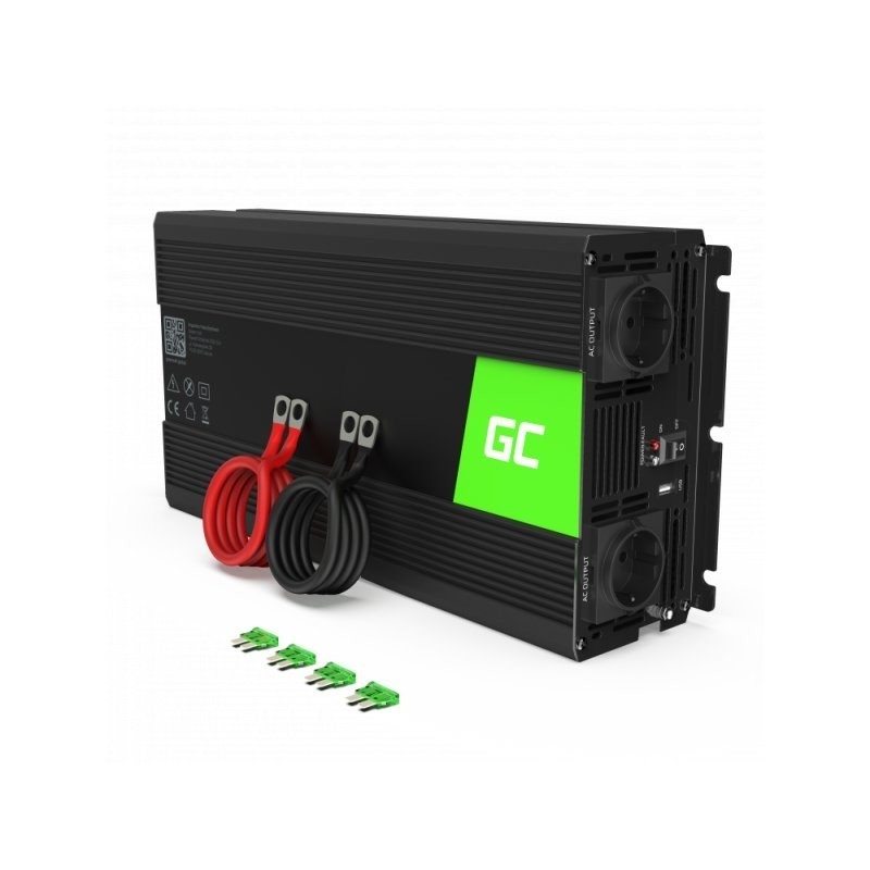 GREEN CELL PRZETWORNICA INV21 24V-230V 3000W/6000W CZYSTA SINUSOIDA GREEN CELL PRZETWORNICA INV21 24V-230V 3000W/6000W CZYSTA SINUSOIDA
