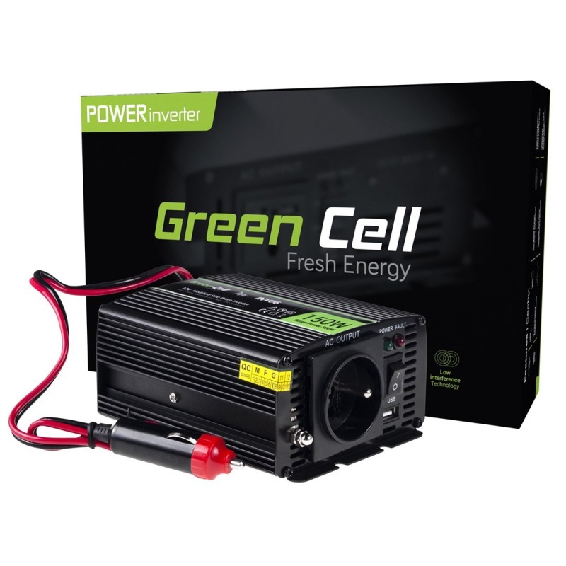 GREEN CELL PRZETWORNICA INV06 12V-230V 150W/300W GREEN CELL PRZETWORNICA INV06 12V-230V 150W/300W