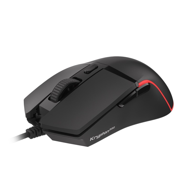 Mysz dla graczy Genesis Krypton 220 6400DPI RGB czarna gamingowa programowalna Mysz dla graczy Genesis Krypton 220 6400DPI RGB czarna gamingowa programowalna