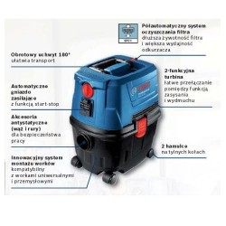 BOSCH ODKURZACZ 1100W 15L GAS 15 PS AUTOMATYCZNE GNIAZO ZASILAJĄCE