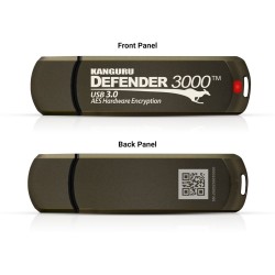 Przenośny dysk Kanguru Solutions Kanguru Defender 3000 - 256 GB - USB Type-C - 3.2 Gen 1 (3.1 Gen 1) - 300 MB/s - Zaślepka -