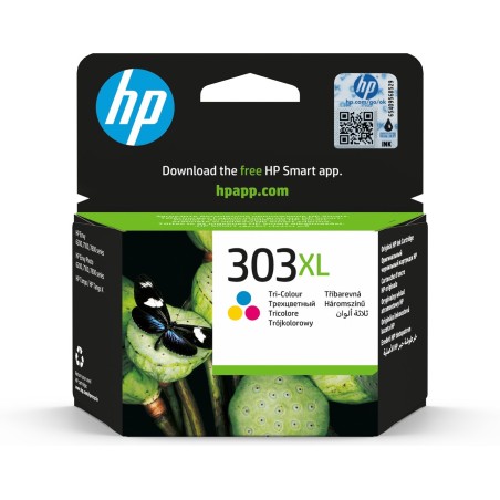 HP Oryginalny trójkolorowy tusz 303XL o wysokiej wydajności