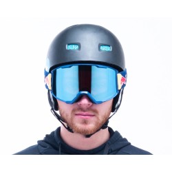 RedBull SPECT Solo gogle do sportów zimowych Granatowy (marynarski) Unisex Niebieski Cylindryczna (płaska) soczewka