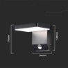 Projektor Oprawa Elewacyjna V-TAC 17W Czujnik Ruchu Czarna IP65 VT-11020-150-B 4000K 2580lm