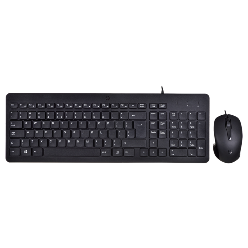 Zestaw klawiatura + mysz HP 150 Wired Mouse and Keyboard przewodowe czarne 240J7AA Zestaw klawiatura + mysz HP 150 Wired Mouse and Keyboard przewodowe czarne 240J7AA