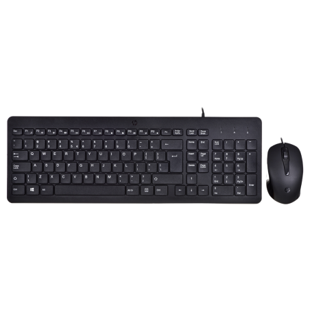 Zestaw klawiatura + mysz HP 150 Wired Mouse and Keyboard przewodowe czarne 240J7AA