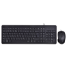 Zestaw klawiatura + mysz HP 150 Wired Mouse and Keyboard przewodowe czarne 240J7AA