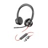 POLY Zestaw słuchawkowy Blackwire 8225 Stereo USB-C z certyfikatem Microsoft Teams + przejściówka USB-C/A