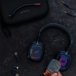 Logitech ASTRO A30 - Bezprzewodowy zestaw słuchawkowy - granatowy/czerwony - PlayStation