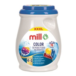 MILL PROFESSIONAL Kapsułki 3k. do prania kolor 70 szt. (opak.zb 4 szt.)