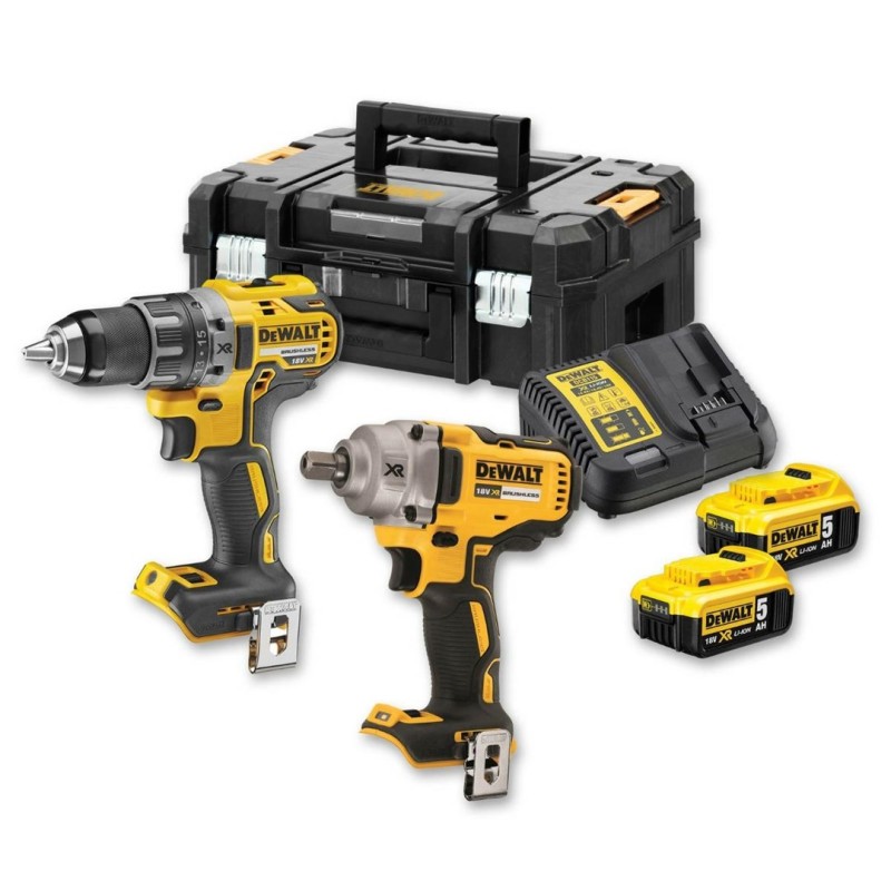 Zestaw combo DeWalt DCK2077P2T-QW Aku18V Wiertarko-wkrętarka DCD791 + Klucz udarowy DCF894 + 2 walizki systemowe TSTAK + 2 Zestaw combo DeWalt DCK2077P2T-QW Aku18V Wiertarko-wkrętarka DCD791 + Klucz udarowy DCF894 + 2 walizki systemowe TSTAK + 2