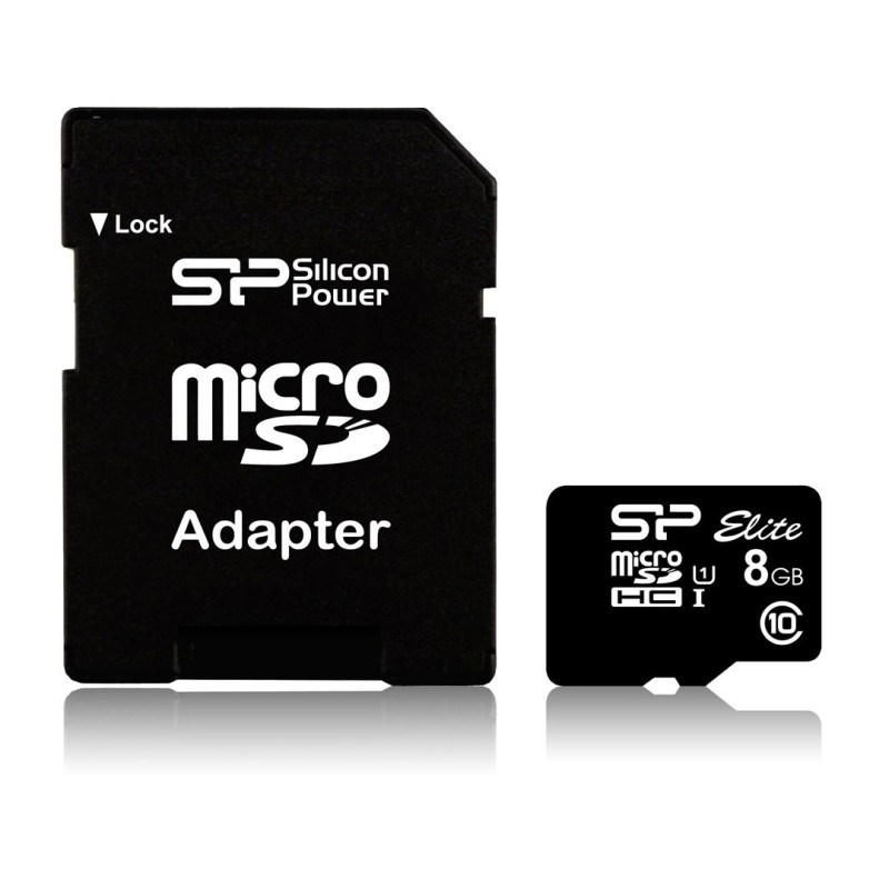 Karta pamięci Silicon Power microSDHC Elite 8GB CL10 UHS-1 (U1) + ADAPTER microSD-SD (SP008GBSTHBU1V10SP) Karta pamięci Silicon Power microSDHC Elite 8GB CL10 UHS-1 (U1) + ADAPTER microSD-SD (SP008GBSTHBU1V10SP)