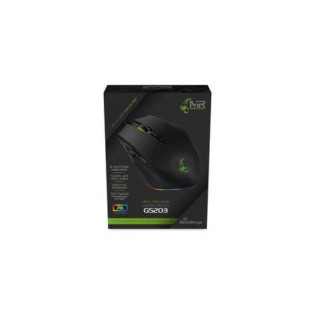 MediaRange MRGS203 myszka Gaming Po prawej stronie USB Typu-A Optyczny 5000 DPI