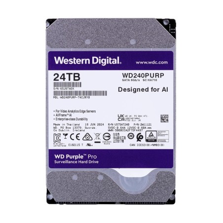 Dysk HDD WD Purple Pro WD240PURP (24 TB 3.5" 512 MB 7200 obr/min)