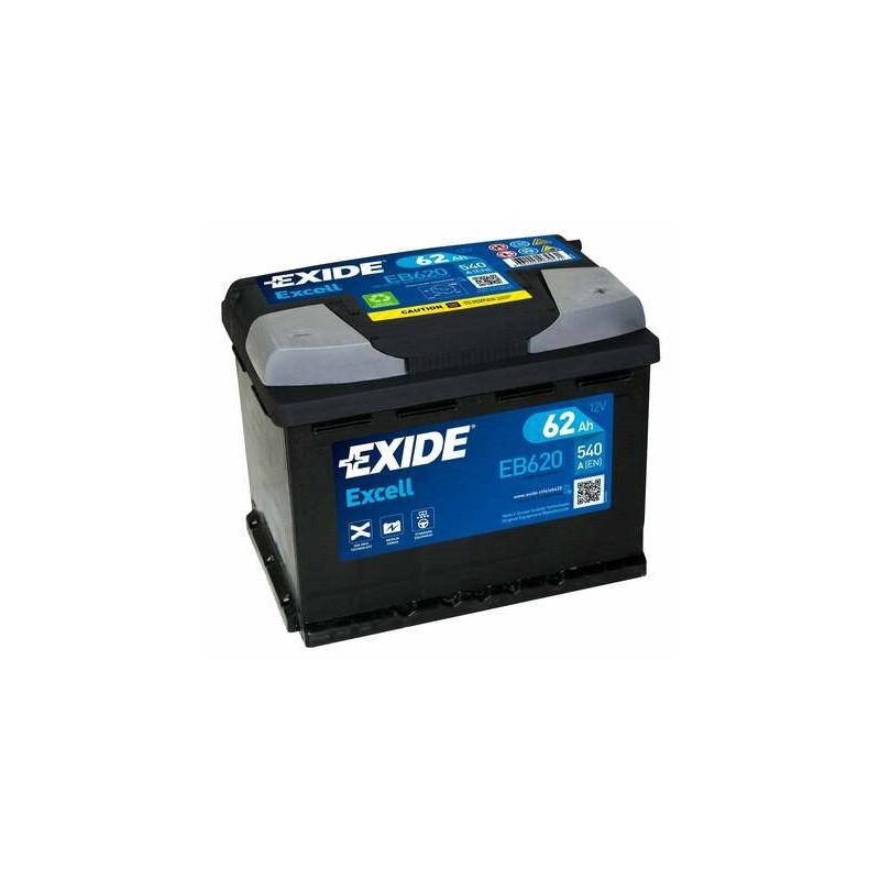 Exide Excell EB620 akumulator samochodowy Ołowiany (VRLA) 62 Ah 12 V 540 A Samochód Exide Excell EB620 akumulator samochodowy Ołowiany (VRLA) 62 Ah 12 V 540 A Samochód