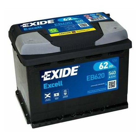 Exide Excell EB620 akumulator samochodowy Ołowiany (VRLA) 62 Ah 12 V 540 A Samochód