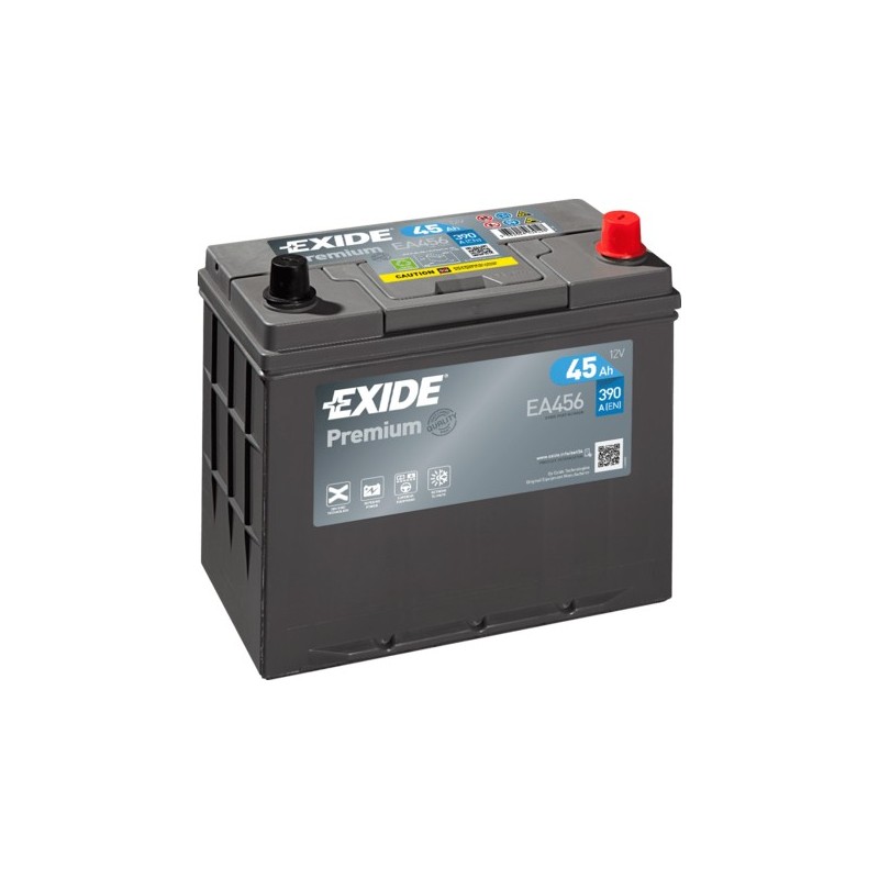 Exide EA456 akumulator samochodowy ołowiany (VRLA) 45 Ah 12 V 390 A Exide EA456 akumulator samochodowy ołowiany (VRLA) 45 Ah 12 V 390 A