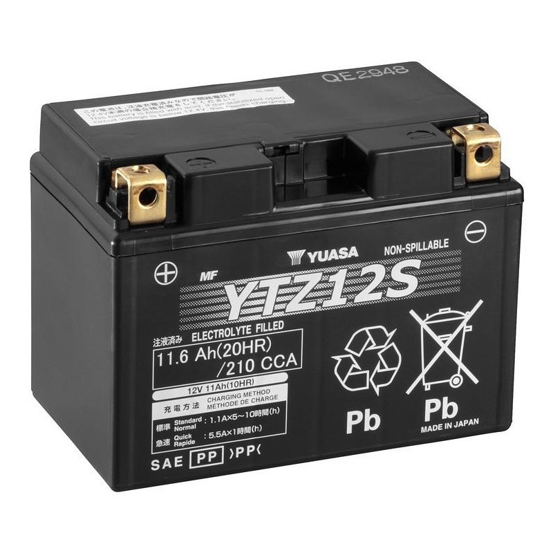 Akumulator samochodowy Yuasa YTZ12S AGM (Absorbed Glass Mat) 11,6 Ah 12 V 210 A Motocykl