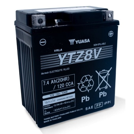 Akumulator Yuasa YTZ8V AGM (Absorbed Glass Mat) 7,4 Ah 12 V 120 A Motocykl