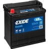 Akumulator EXIDE 12V 45Ah/330A EXCELL (L+ en) 220x135x225 B01 - stopka o wysokości 10.5 mm (rozruchowy)