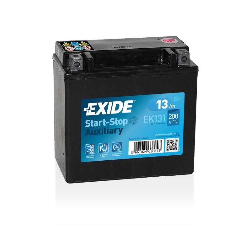 Akumulator samochodowy Exide EK131 AGM 13 Ah 12 V 200 A Motocykl Akumulator samochodowy Exide EK131 AGM 13 Ah 12 V 200 A Motocykl