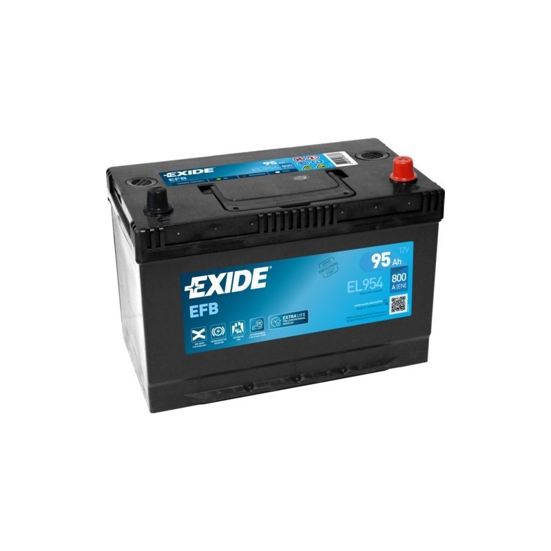 Akumulator Exide EFB EL954, akumulator samochodowy EFB (Enhanced Flooded Battery), 95 Ah, 12 V, 800 A Akumulator Exide EFB EL954, akumulator samochodowy EFB (Enhanced Flooded Battery), 95 Ah, 12 V, 800 A