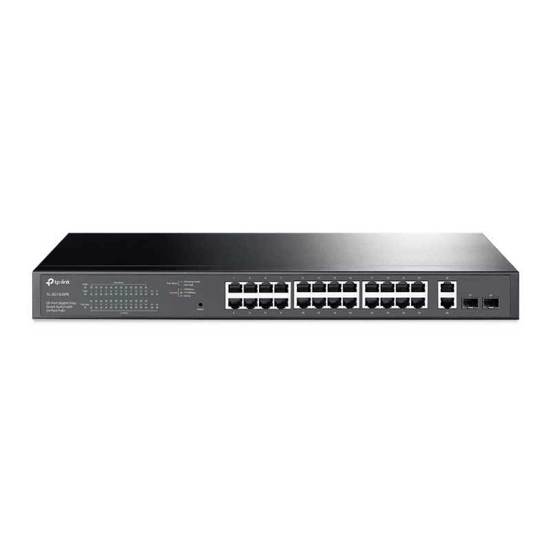 TP-Link TL-SG1428PE łącza sieciowe Zarządzany L2 Gigabit Ethernet (10/100/1000) Obsługa PoE 1U Czarny TP-Link TL-SG1428PE łącza sieciowe Zarządzany L2 Gigabit Ethernet (10/100/1000) Obsługa PoE 1U Czarny