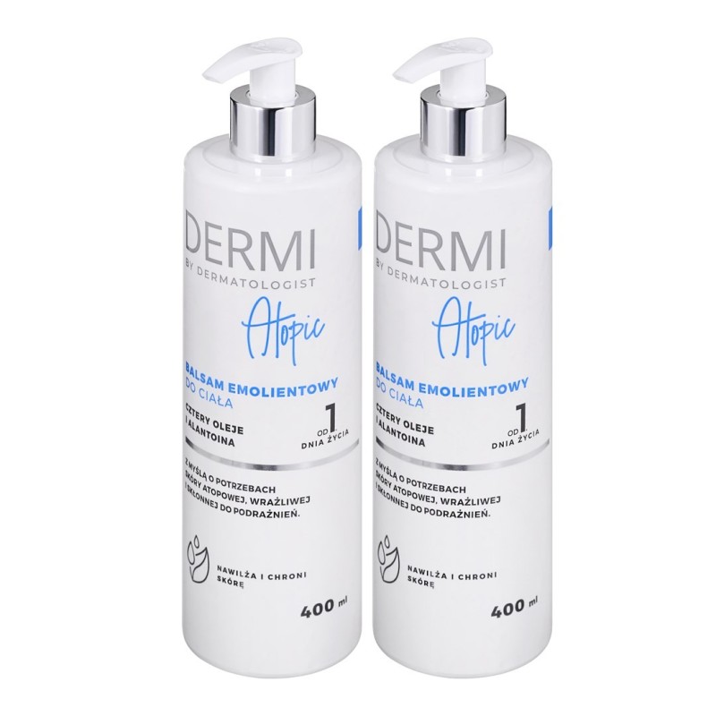 Zestaw 2 x DERMI Atopic Balsam emolientowy do ciała 400ml