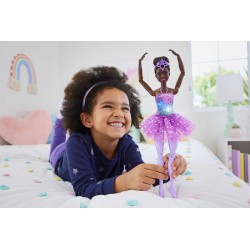Barbie Baletnica Magiczne światełka Lalka Brunetka HLC26