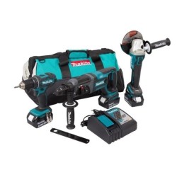 MAKITA.ZES.COMBO 18V DLX3078TX1 DDF482+DGA504+DHR241 3x5,0 TORBA