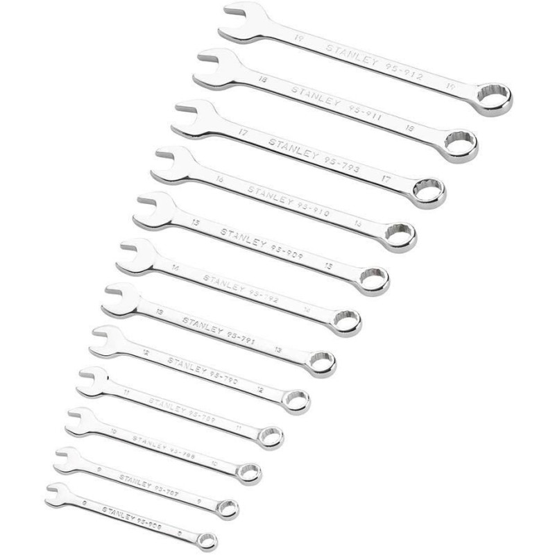STANLEY STMT82843 KLUCZE PŁASKO-OCZKOWE 8-19mm 12e