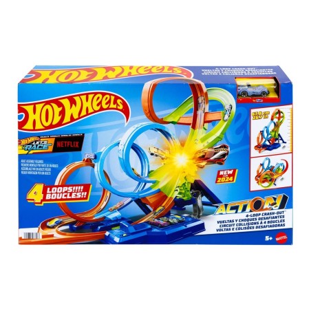 Hot Wheels HXR70 Poczwórna pętla kraks