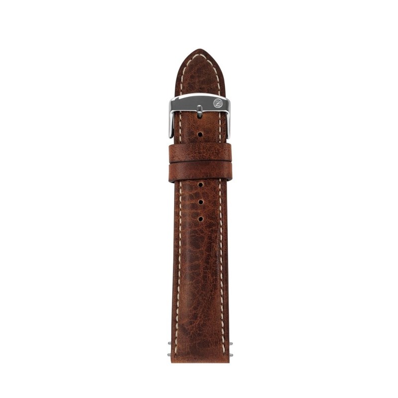 Pasek skórzany Zeppelin, brązowy 22 mm