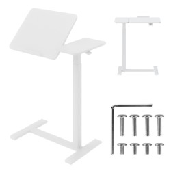 MACLEAN MOBILNE BIURKO/STAND NA LAPTOP, BIAŁE, REGULACJA WYSOKOŚCI 76-109CM, MAX. 30KG MC-120 W