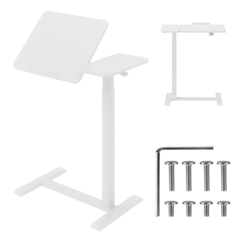 MACLEAN MOBILNE BIURKO/STAND NA LAPTOP, BIAŁE, REGULACJA WYSOKOŚCI 76-109CM, MAX. 30KG MC-120 W MACLEAN MOBILNE BIURKO/STAND NA LAPTOP, BIAŁE, REGULACJA WYSOKOŚCI 76-109CM, MAX. 30KG MC-120 W