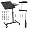 MACLEAN MOBILNE BIURKO/STAND NA LAPTOP, CZARNE, REGULACJA WYSOKOŚC 59-89CM, MAX. 30KG MC-121 B