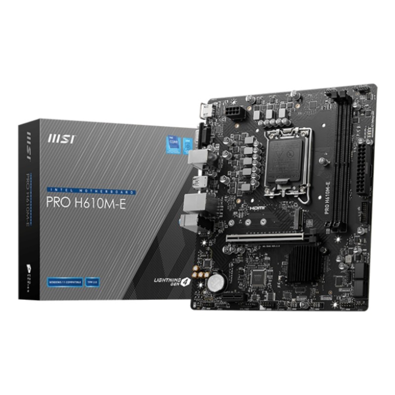 MSI PRO H610M-E płyta główna Intel H610 LGA 1700 micro ATX MSI PRO H610M-E płyta główna Intel H610 LGA 1700 micro ATX
