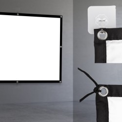 MACLEAN EKRAN PROJEKCYJNY 84", 175X131CM, , OBRAMOWANIE 25MM 4:3, HACZYKI DO NACIĄGU MC-166