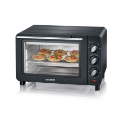 SEVERIN MINI PIEKARNIK PÓJ. 14 L, TEMP. 230°C, W ZESTAWIE RUSZT DO GRILLOWANIA, BLACHA I TACKA NA OKRUCHY, MOC 1200W TO2042