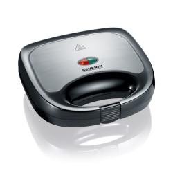 SEVERIN SANDWICH-TOSTER, STAL, PŁYTY Z POWŁOKĄ ANTYADHEZYJNĄ, ŁATWE CZYSZCZENIE, GUMOWE NÓŻKI, MOC 600W SA2969