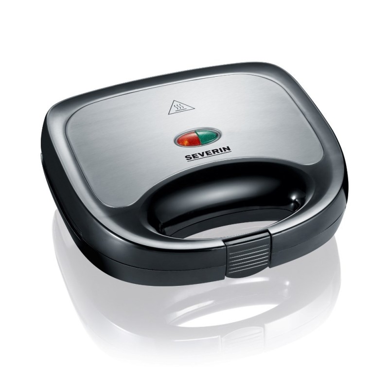 SEVERIN SANDWICH-TOSTER, STAL, PŁYTY Z POWŁOKĄ ANTYADHEZYJNĄ, ŁATWE CZYSZCZENIE, GUMOWE NÓŻKI, MOC 600W SA2969