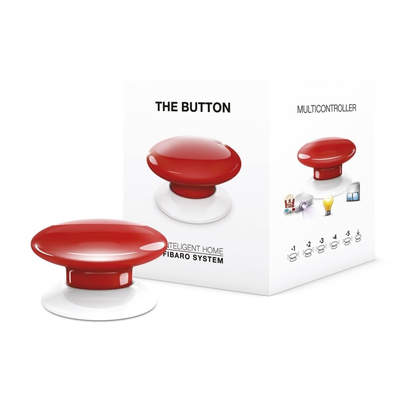 FIBARO Przycisk The Button FGPB-101-3 ZW5 (Bluetooth, Z-Wave kolor czerwony) FIBARO Przycisk The Button FGPB-101-3 ZW5 (Bluetooth, Z-Wave kolor czerwony)