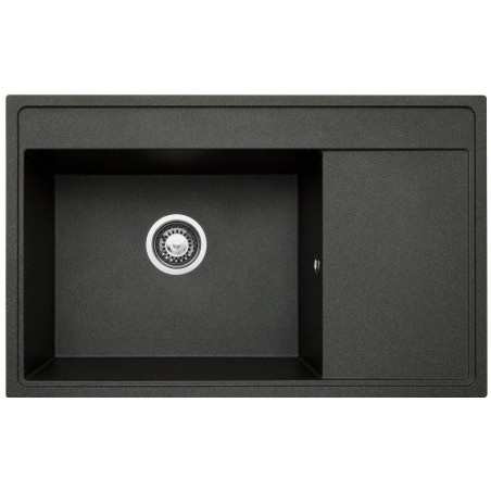 Zlewozmywak PYRAMIS CAMEA 79X50 1B 1D L 070074301 czarny