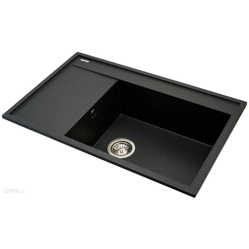 Zlewozmywak granitowy jednokomorowy Pyramis Camea 79X50 1B 1D R 070091201 czarny nakrapiany Zlewozmywak granitowy jednokomorowy Pyramis Camea 79X50 1B 1D R 070091201 czarny nakrapiany