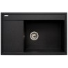 Zlewozmywak granitowy jednokomorowy Pyramis Camea 79X50 1B 1D R 070091201 czarny nakrapiany